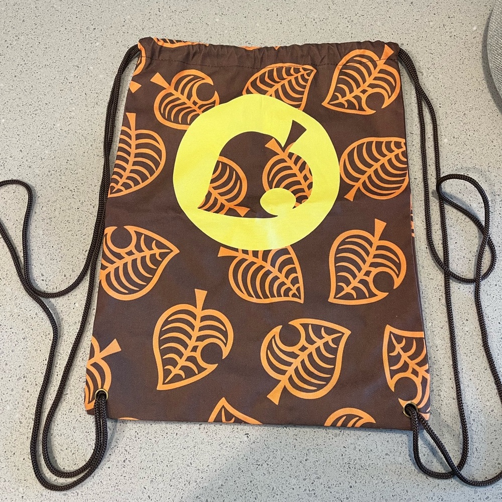 Animal crossing Nintendo draw string bag